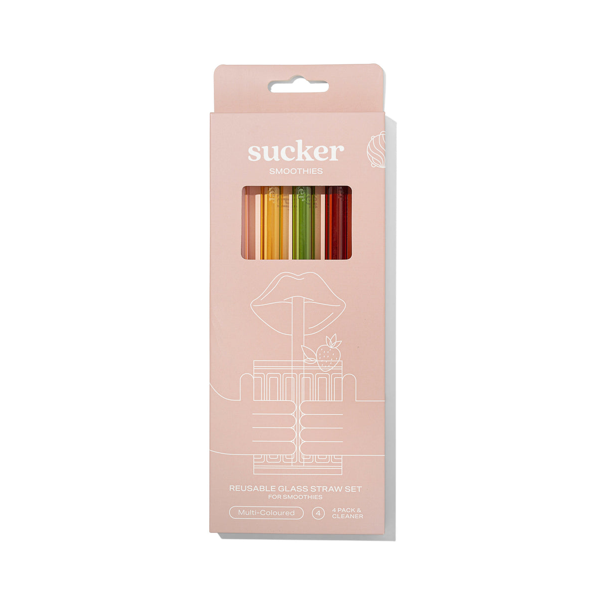 Sucker Reusable Glass Straws