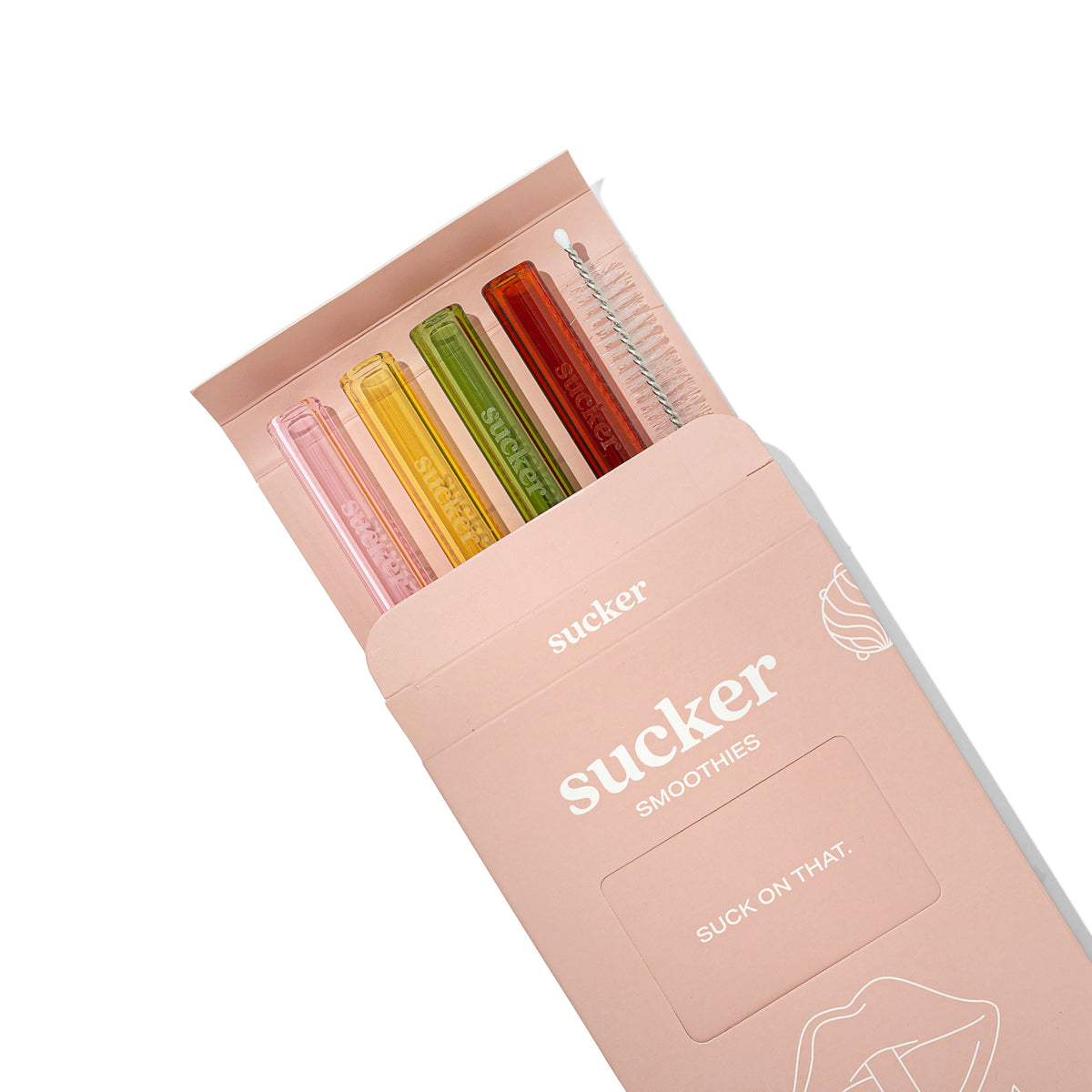 Sucker Reusable Glass Straws